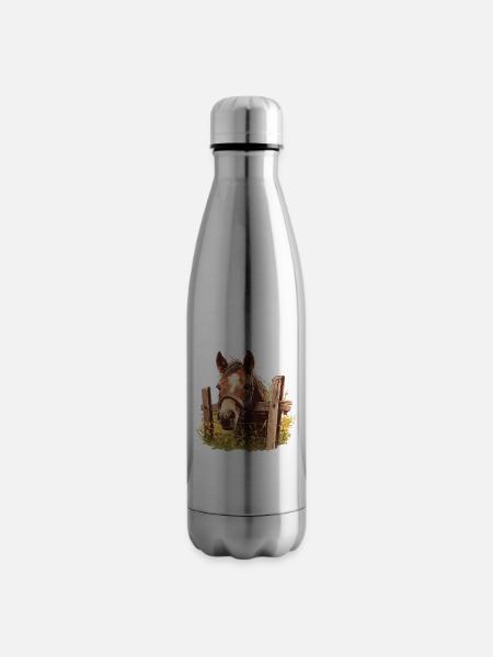Pferde Pferd - Isolierflasche - Lightsilver