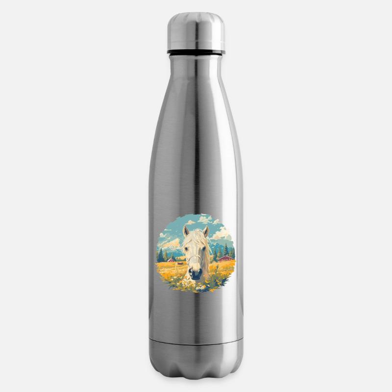 Pferde Pferd - Isolierflasche - Lightsilver