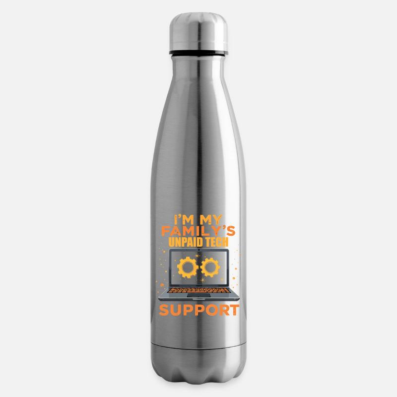 Ich bin der unbezahlte technische Support meiner Familie - Lustig - Isolierflasche - Lightsilver