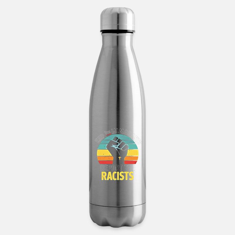Antiracisme Diversité, justice et égalité - Bouteille isotherme - argent clair