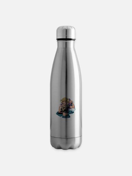Girls Who Love To Listen To Techno Music Und - Isolierflasche - Lightsilver