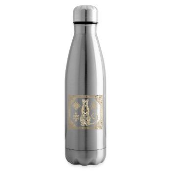 Cheetah Art: Elegance and Style in Golden - Insulated Water Bottle - silver - Right