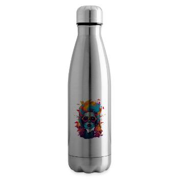 Fascinating Woman Art with Colors and City - Insulated Water Bottle - silver - Right