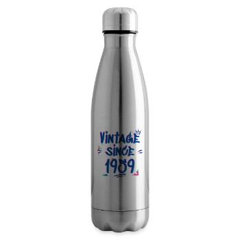 Vintage 1959 Graffiti Glitch - 66 Years of - Insulated Water Bottle - silver - Right