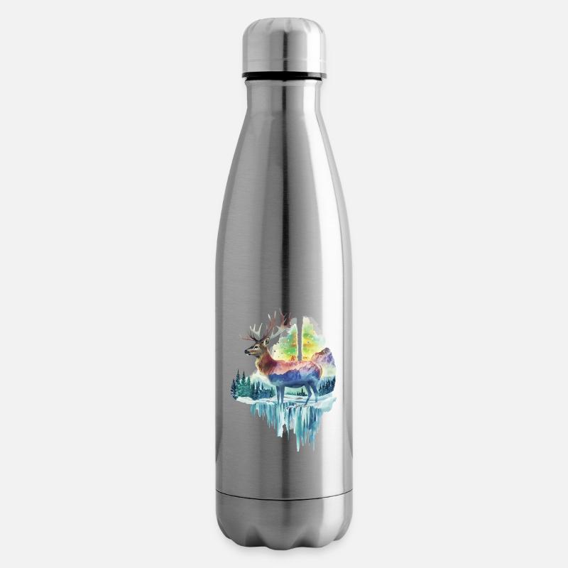 Reh - Isolierflasche - Lightsilver
