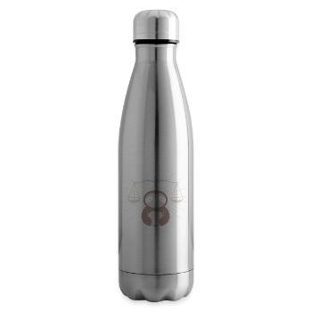 Libra Zodiac Sloth with Heart Motif - Insulated Water Bottle - silver - Right