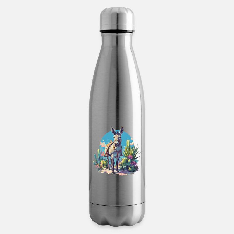 Donkey Esel - Isolierflasche - Lightsilver