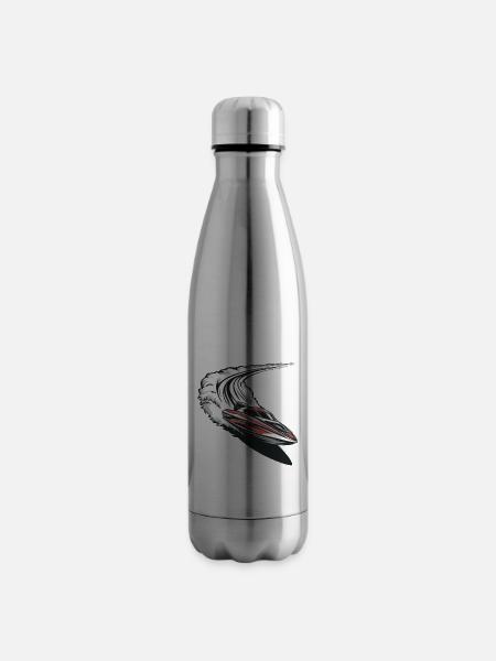 Dynamisches Motorboot Abenteuer auf den Wellen - Isolierflasche - Lightsilver