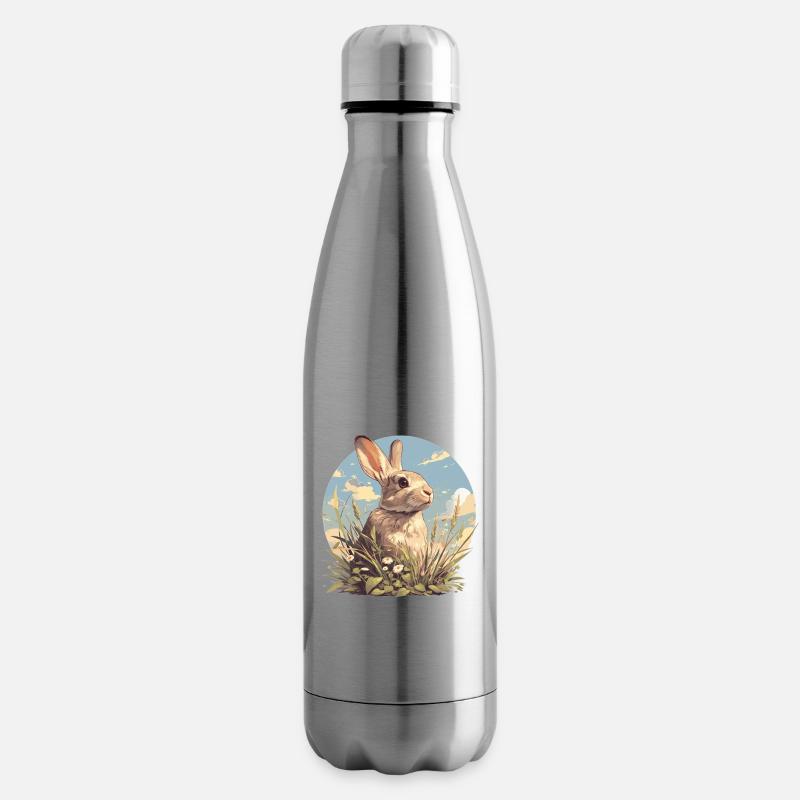 Hasen Hase - Isolierflasche - Lightsilver