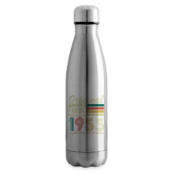 70 Jahre 1955 Vintage Retro Jubiläumsgeschenk - Isolierflasche - Lightsilver - Rechts