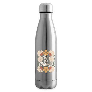 Boho Blume Vintage Motivationszitat Design Be the - Isolierflasche - Lightsilver - Rechts