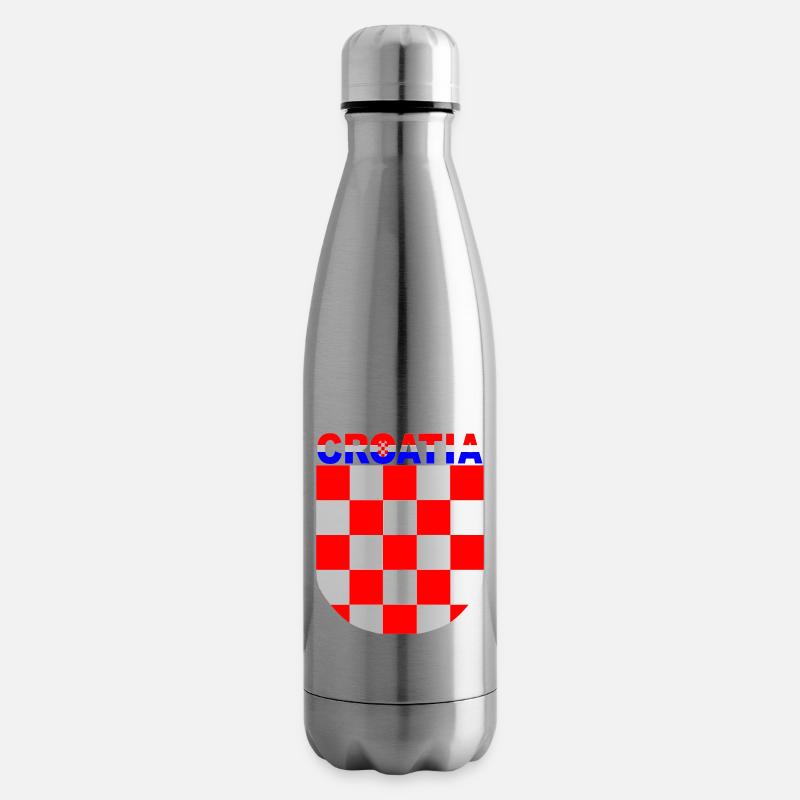 croatia grb S3 color - Isolierflasche - Lightsilver