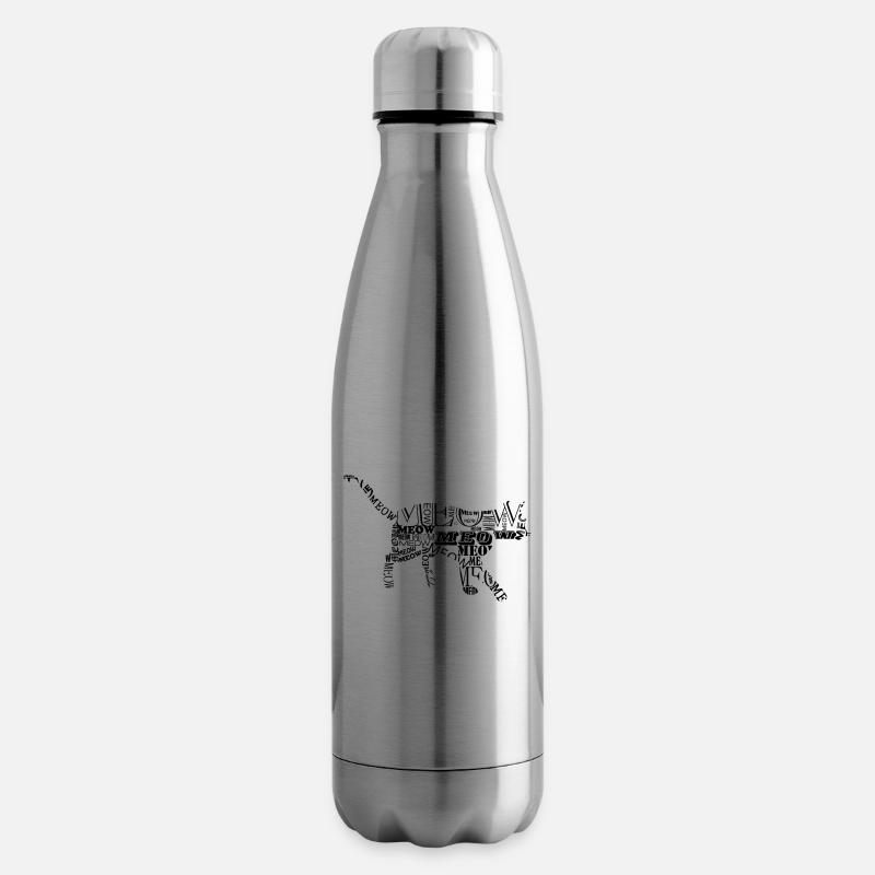 Katze 6 - Isolierflasche - Lightsilver