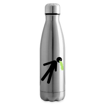 lustig kotzen erbrochenes uebelkeit kater alkohol - Isolierflasche - Lightsilver - Rechts