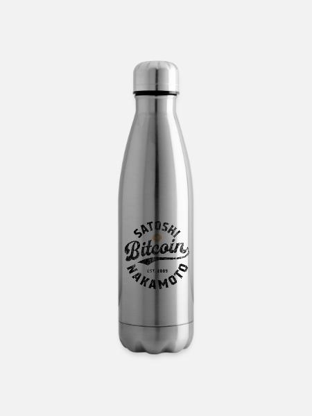 Bitcoin Satoshi Nakamoto - Isolierflasche - Lightsilver
