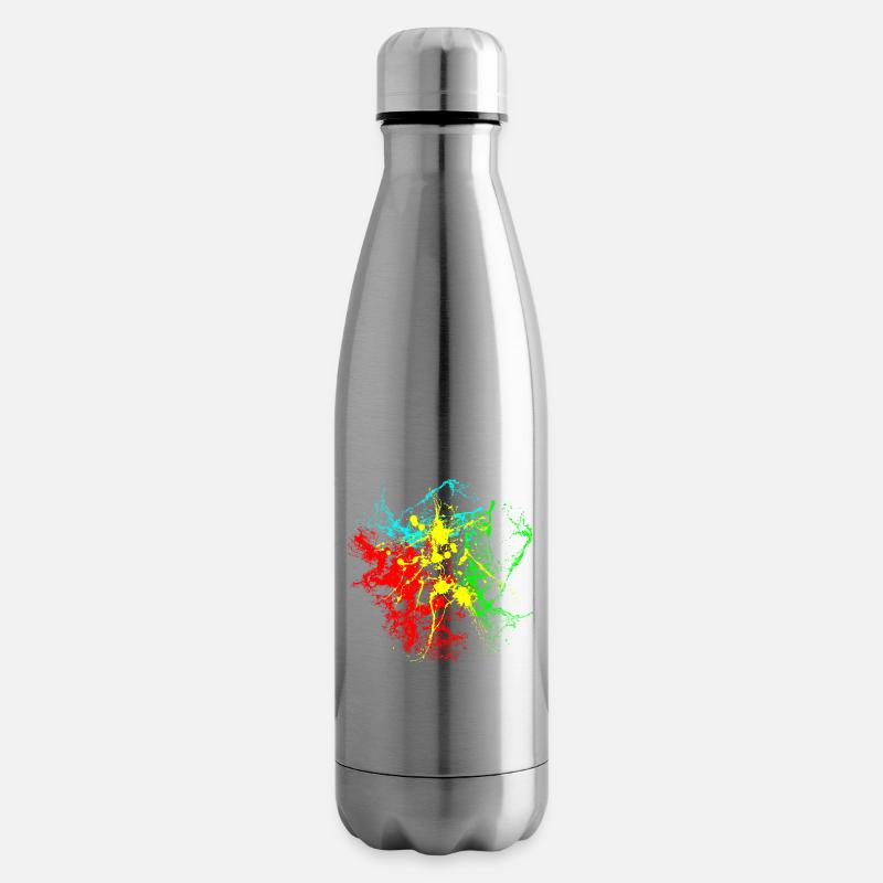 Farbspritzer - Isolierflasche - Lightsilver