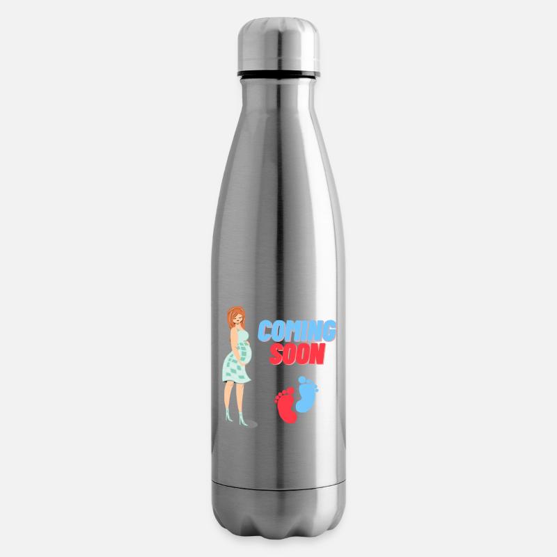 Annonce de grossesse - Bouteille isotherme - argent clair