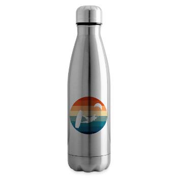 Kitesurfer Kiten Kite Kitesurf Femmes Hommes - Bouteille isotherme - argent clair - Droite