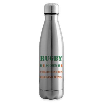 Rugby Is A Simple Game Ireland Rugby - Insulated Water Bottle - silver - Right
