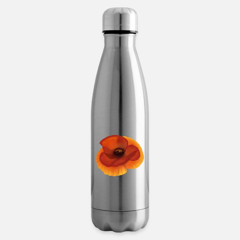 Mohn - Isolierflasche - Lightsilver