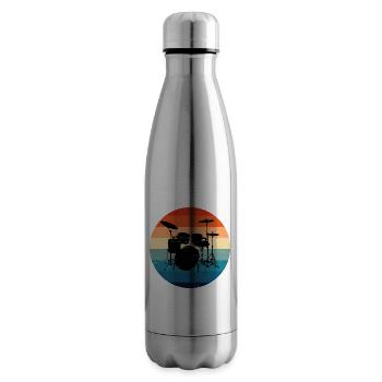 Percussionniste Batterie de batteur homme - Bouteille isotherme - argent clair - Droite