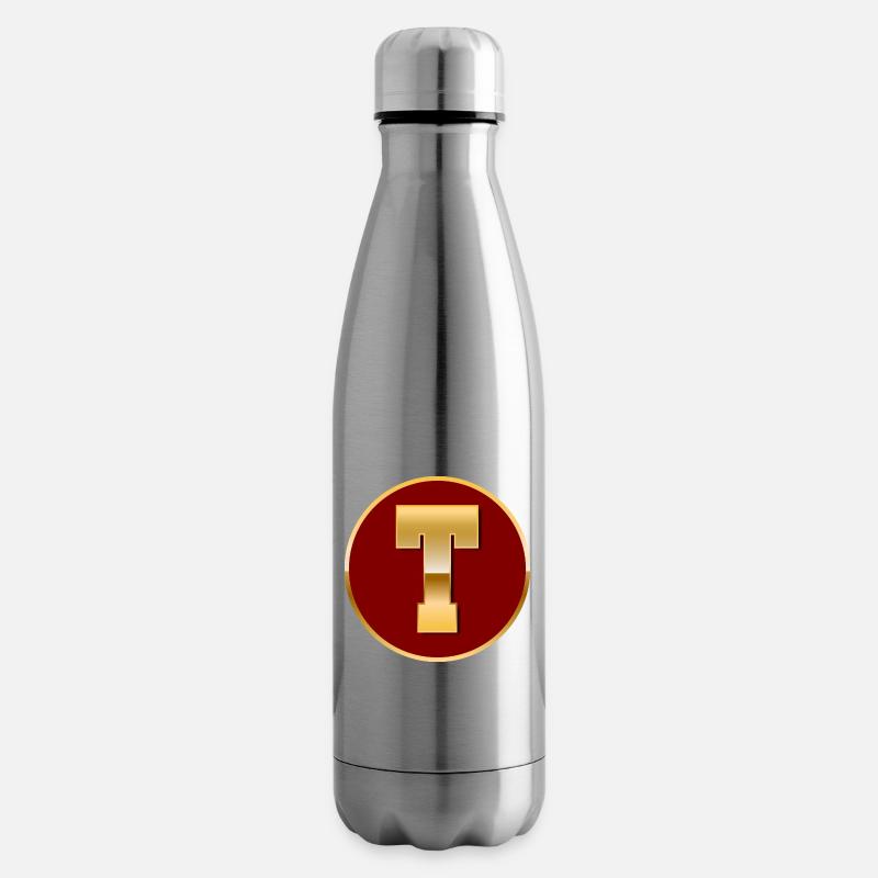 Buchstabe T - Isolierflasche - Lightsilver