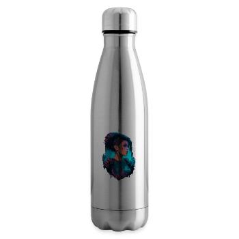 Gorgeous Futuristic Women For Gaming Fans - Insulated Water Bottle - silver - Right