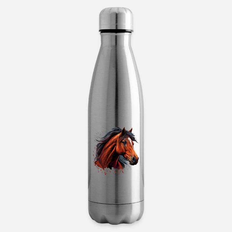 Visage de cheval - Bouteille isotherme - argent clair