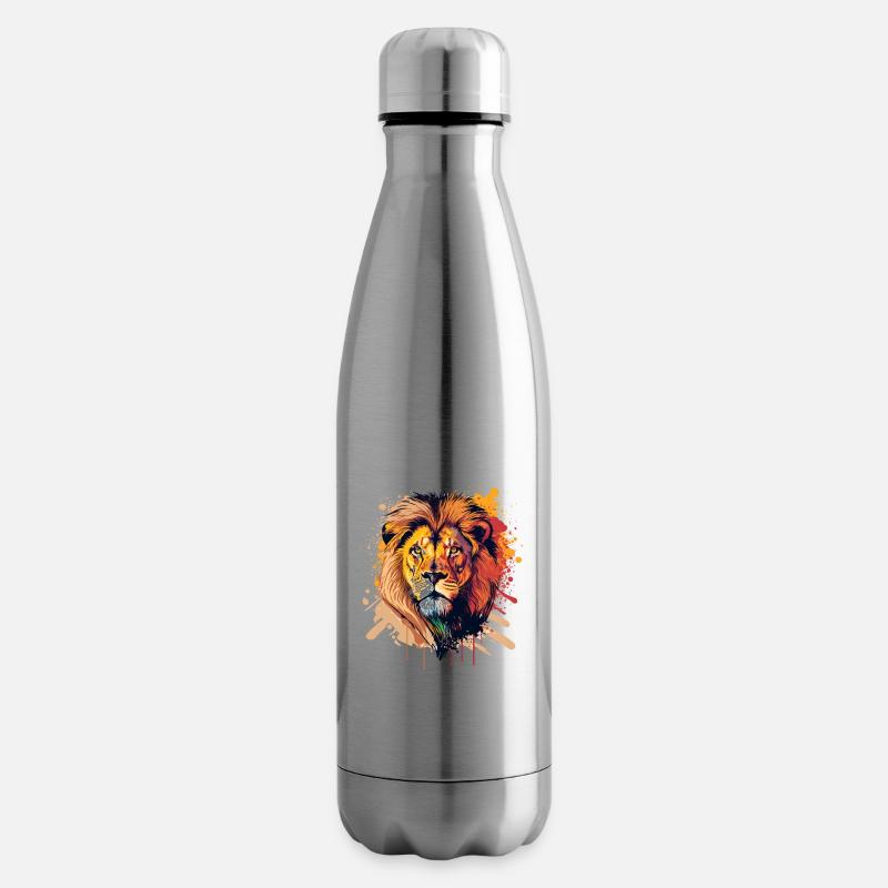 Tierkopf - Isolierflasche - Lightsilver