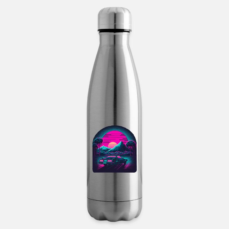 Retro Landschaft - Isolierflasche - Lightsilver