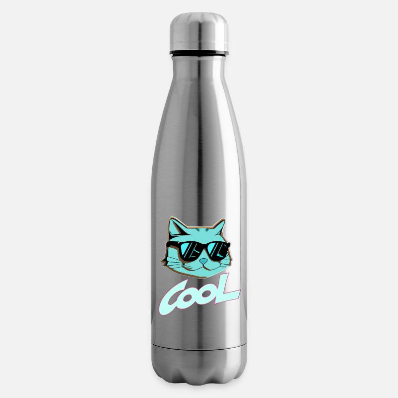 Lunettes de soleil Chat - Bouteille isotherme - argent clair