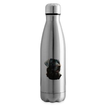 Labrador Retriever auf glühenden Lichtern - Isolierflasche - Lightsilver - Rechts