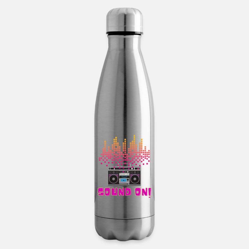 Son activé - Bouteille isotherme - argent clair