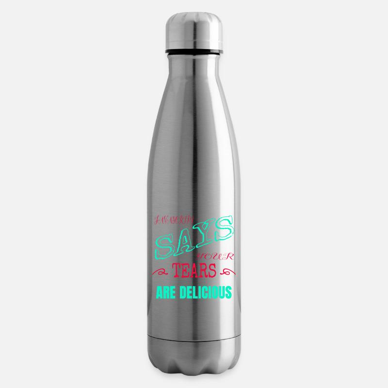 bday pc cadeau drôle dictons blague papas préféré - Bouteille isotherme - argent clair
