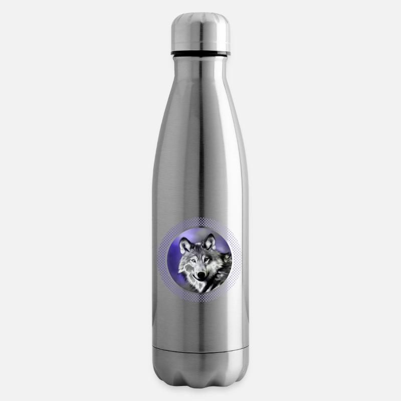 Loup - Bouteille isotherme - argent clair