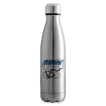 Heimat Hafen Motiv mit Anker und Kette - Isolierflasche - Lightsilver - Rechts
