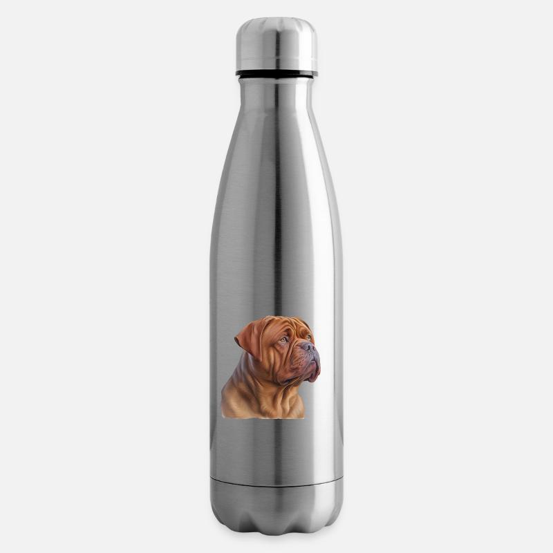 Bordeaux Dogge - Isolierflasche - Lightsilver