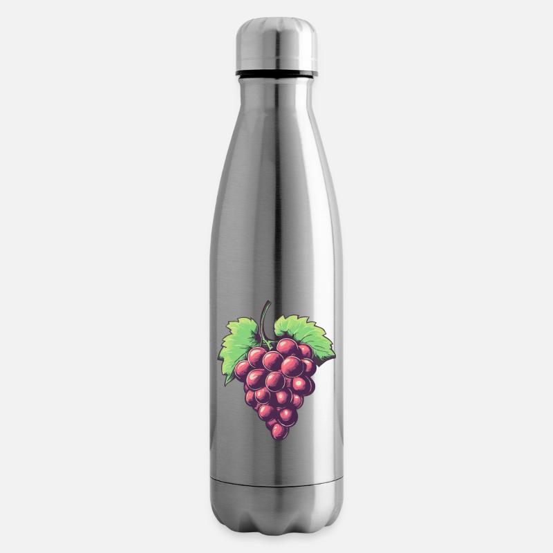 Traube Illustration - Isolierflasche - Lightsilver
