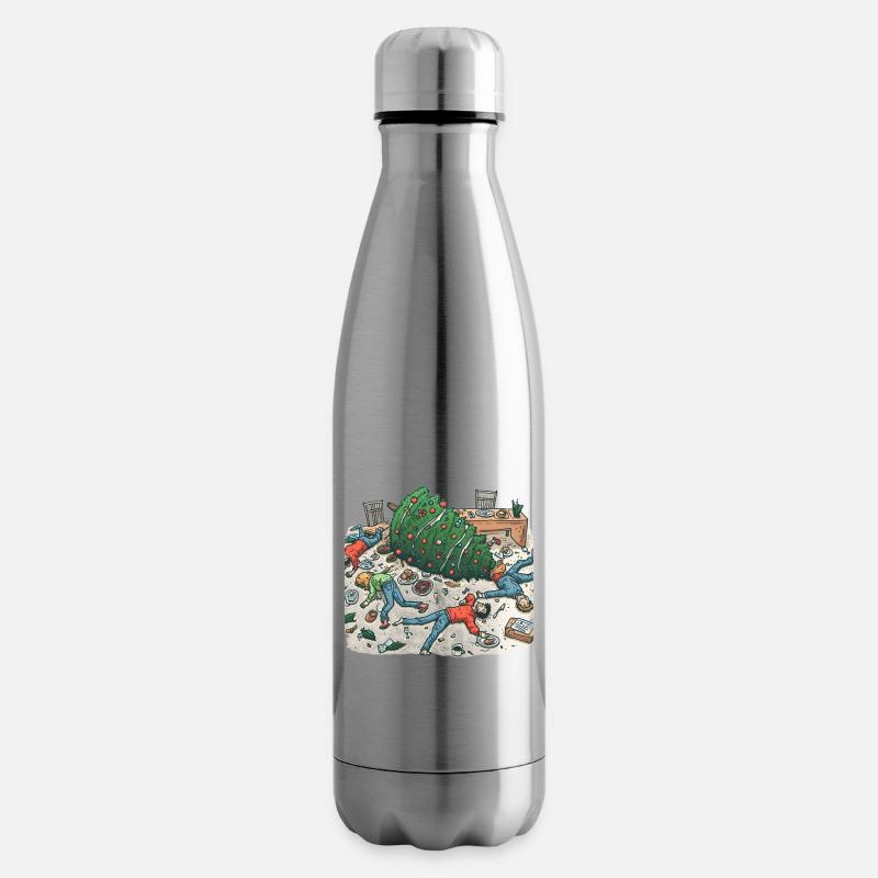Fête exubérante du sapin de Noël - Bouteille isotherme - argent clair