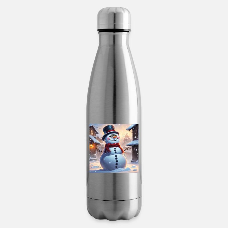 Schneemann - Isolierflasche - Lightsilver