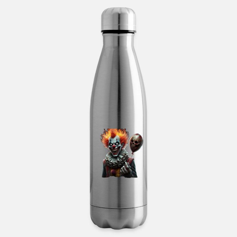 Clown cauchemardesque - Bouteille isotherme - argent clair