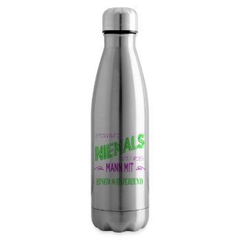 schäferhund bday chihuahua humor bluthund vatertag - Isolierflasche - Lightsilver - Rechts