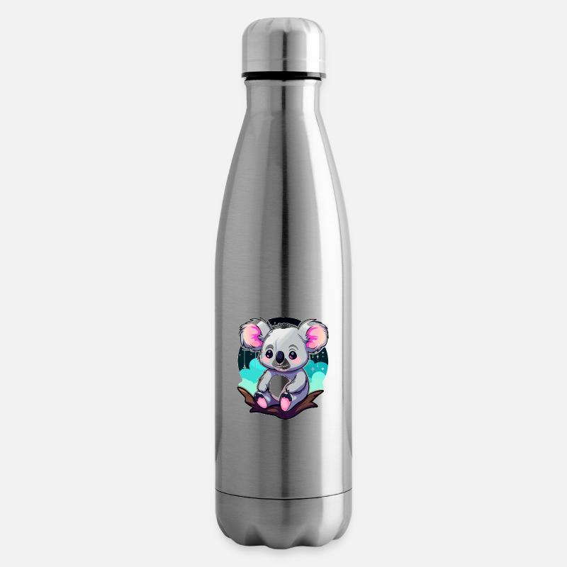 Koala Zeichnung - Isolierflasche - Lightsilver