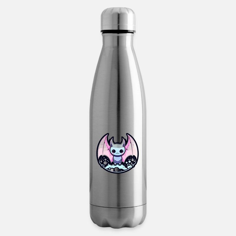 Fledermaus Illustration - Isolierflasche - Lightsilver