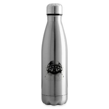 Pekingese Gangsta Gangster Löwenhund Hund Geschenk - Isolierflasche - Lightsilver - Rechts