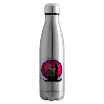 Halloween Katze Katzen Maus Mäuse - Isolierflasche - Lightsilver - Rechts