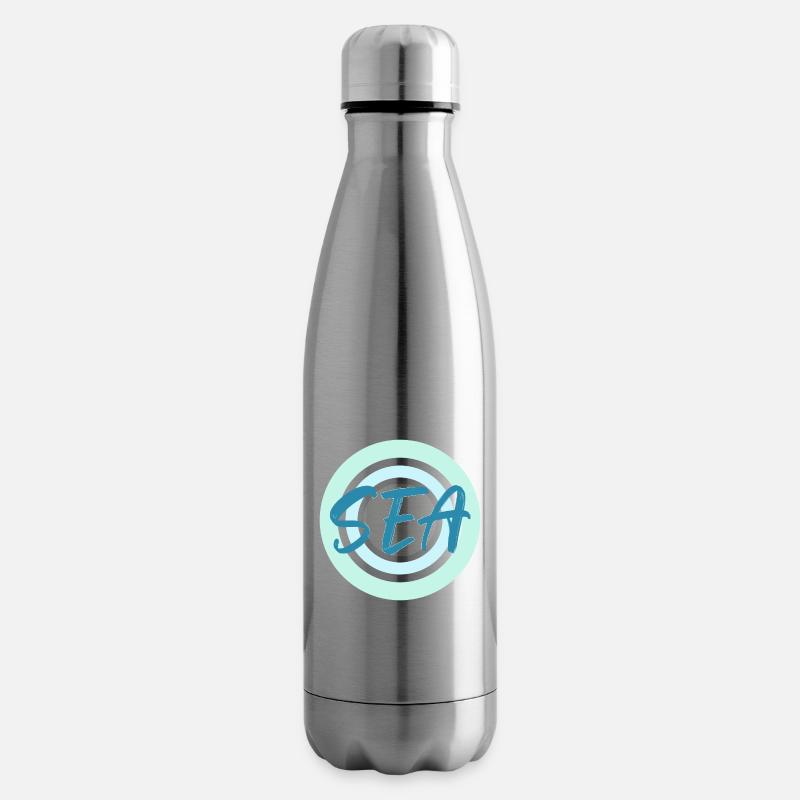 Bleu Mer - Bouteille isotherme - argent clair