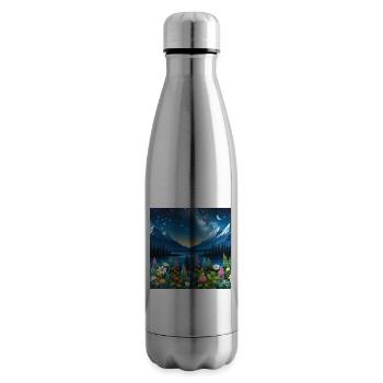 Sternennacht im Alpengarten - Isolierflasche - Lightsilver - Rechts