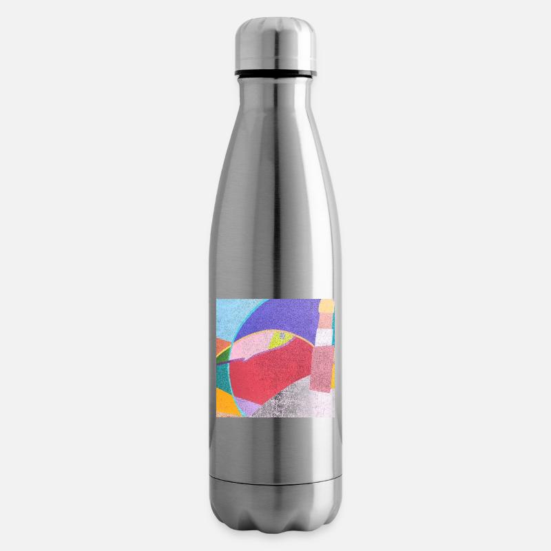 Peintures murales colorées - Bouteille isotherme - argent clair