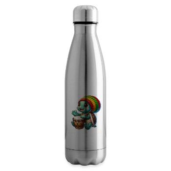 Reggae Turtle - Insulated Water Bottle - silver - Right